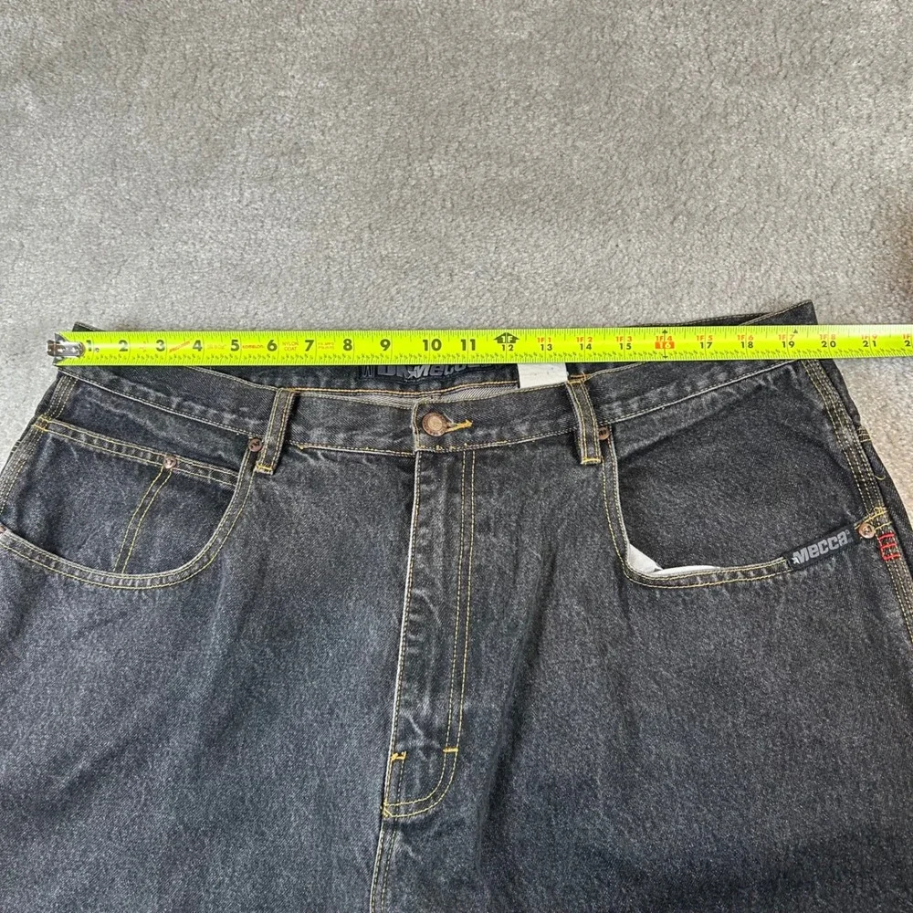 VTG Y2K Mecca Carpenter Jeans Mens 40 Black Baggy Relaxed Fit Utility Streetwear